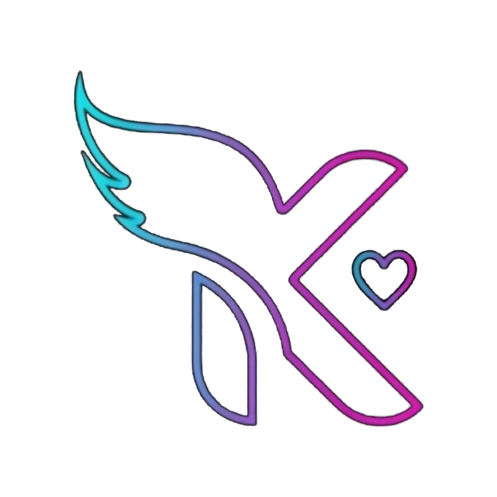 KuraHue logo — a stylized winged K with a heart